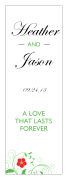 Flowers Large Vertical Rectangle Wedding Labels 2x6.25